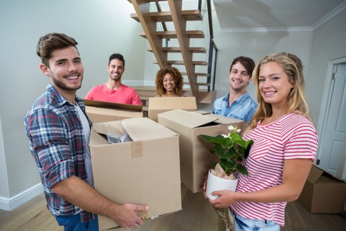 Professional team handling a commercial move
