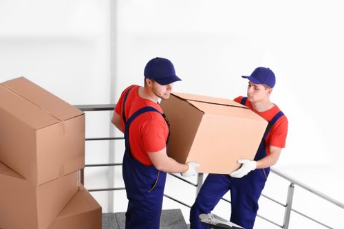 Professional removals team assisting with packing in Battersea