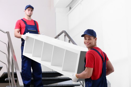 Watson removals crew preparing for a residential move with packing materials
