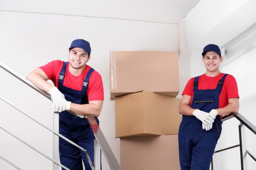Professional removals team preparing for a move in Aldwych